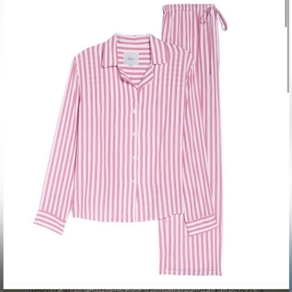 Rails Other - Rails Pink and White Striped Long Sleeve Pajama / Lounge Set - Medium